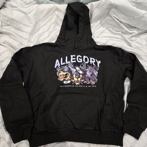 Allegory Black Graphic Hoodie for Men